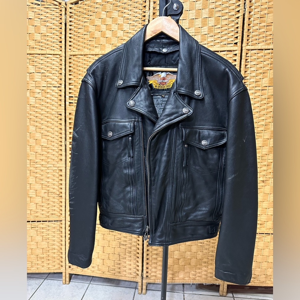 Harley Davidson Leather Jacket (M) with removable Thinsulate
